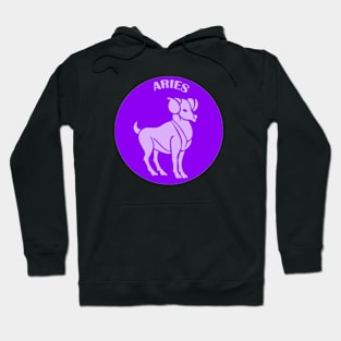 Aries Astrology Zodiac Sign - Aries  Ram Astrology Birthday Gifts Ideas - Purple and Lavender Hoodie